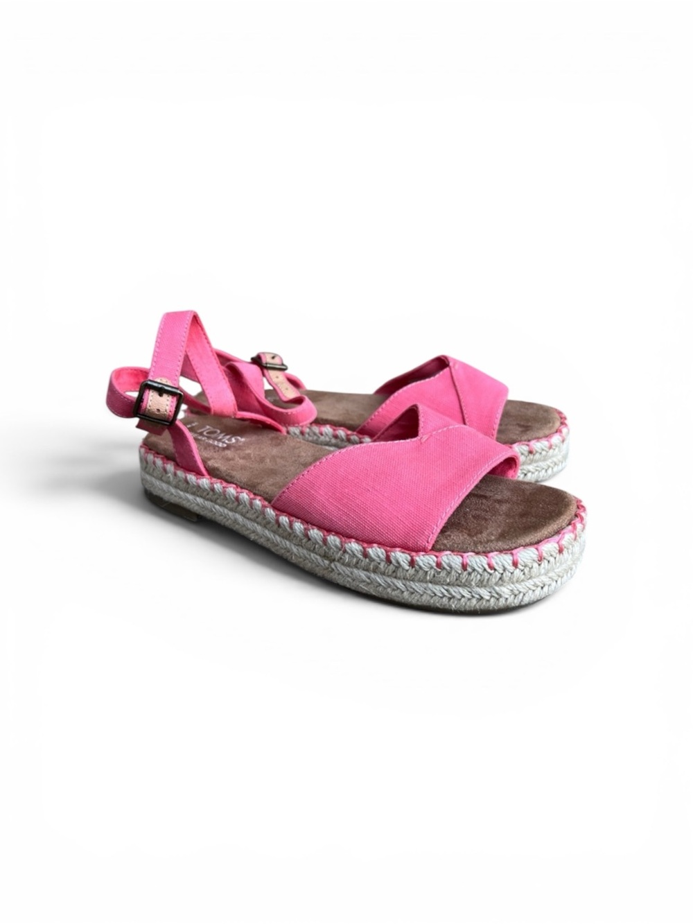 TOMS Abby Platform Espadrille Sandal Sz 7.5